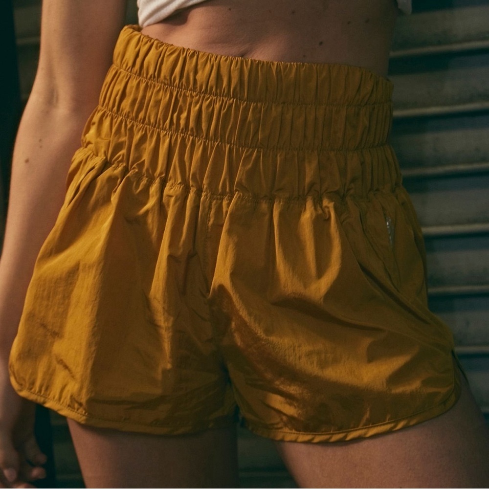 Free People Movement Gold Shorts